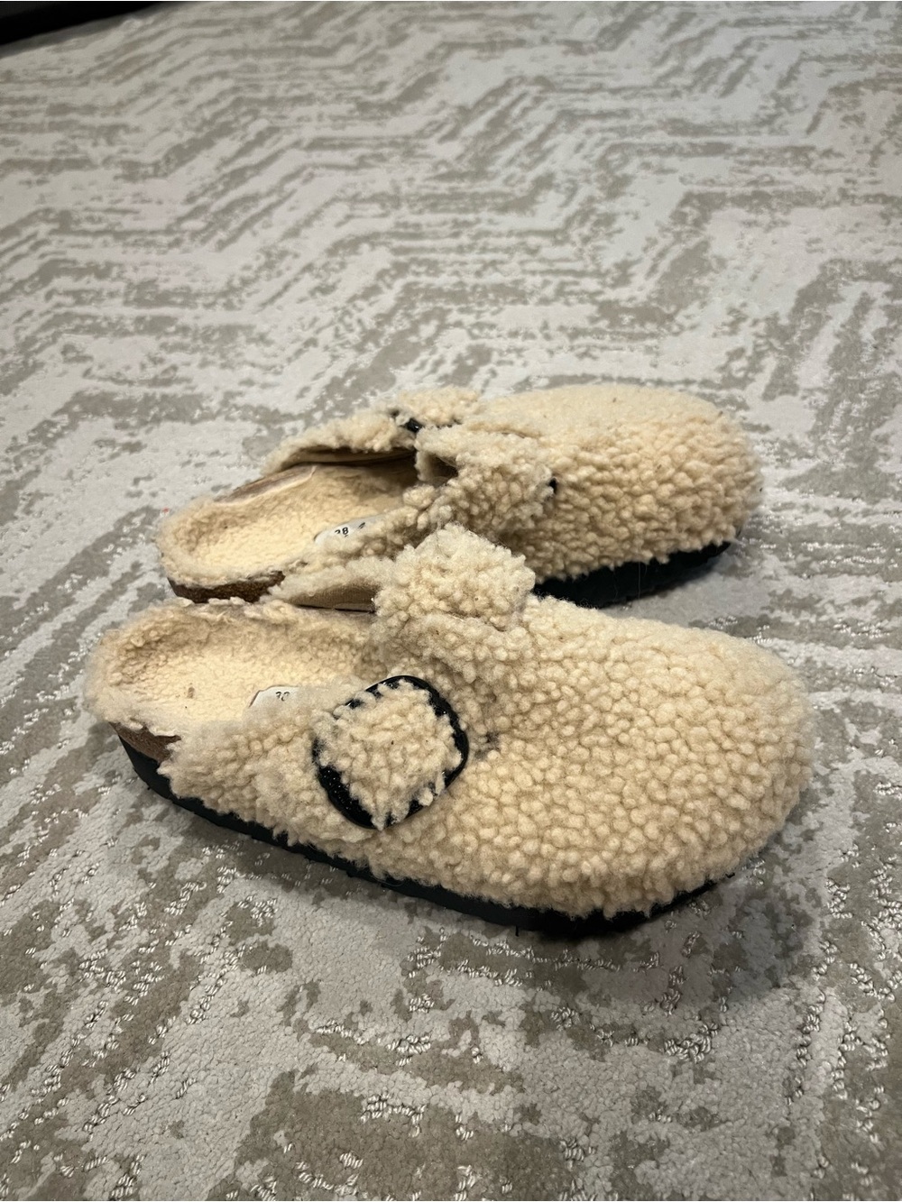 Birkenstock teddy eggshell Sherpa Boston